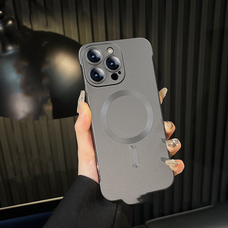 Ultra-thin Frameless Applicable IPhone15 Magnetic Phone Case